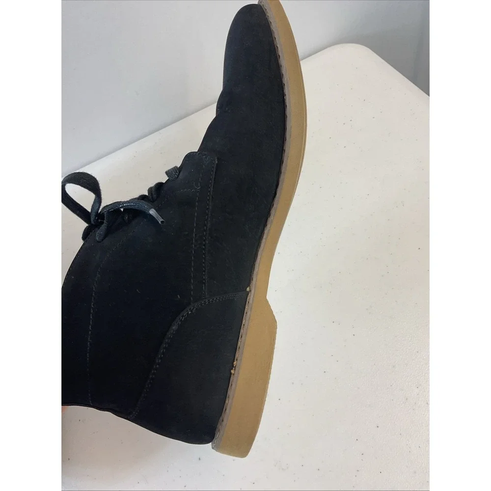 Perry Ellis Portfolio Men's Size 12 Black Suede‎ Chukka Ankle Boots Lace Up